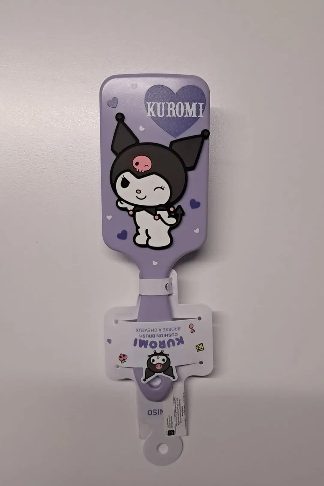 Sanrio Lisanslı Kuromi Masaj Saç Fırçası – Geniş Yüzeyli Mor Tasarım