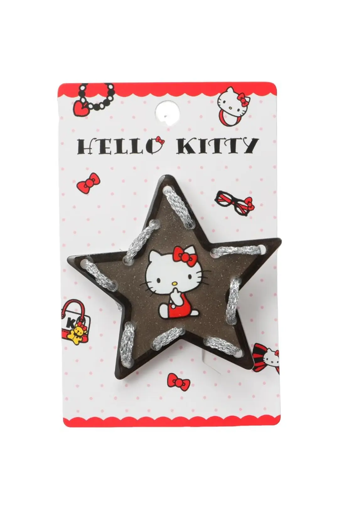Hello Kitty Lisanslı Saç Tokası – Yıldız Formlu & İkonik Figürlü Toka