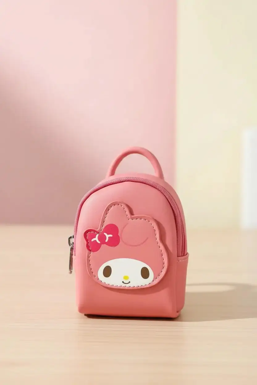 Sanrio Lisanslı My Melody Mini Bozuk Para Çantası Pembe 12 Cm