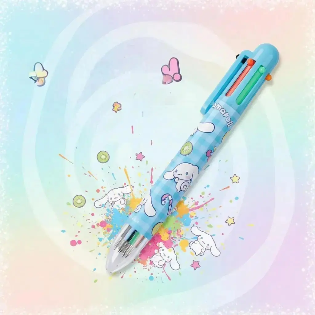 Sanrio Lisanslı Cinnamoroll 6 Renkli Çoklu Kalem 14 Cm – Eğlenceli Pratik Tasarım