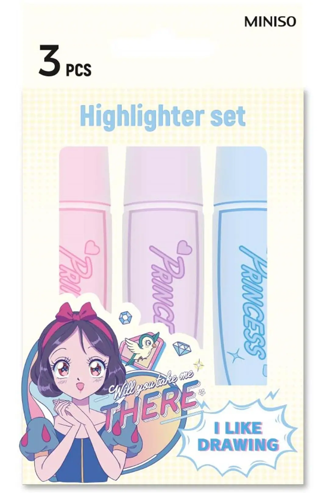 Disney Manga Prenses Lisanslı 3'lü Marker Set
