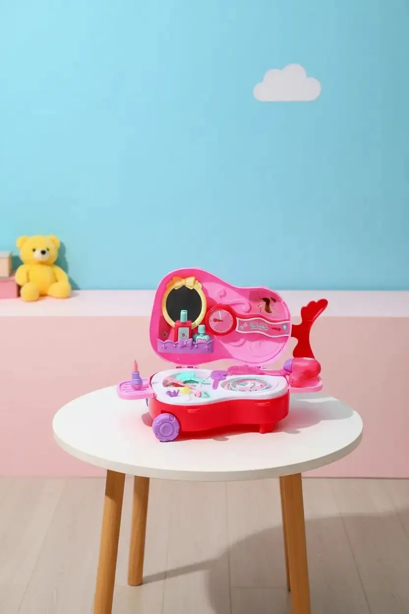 Miniso Lisanslı Keman Figürlü Oyuncak Makyaj Seti – Açılabilir Taşınabilir Güzellik Çantası