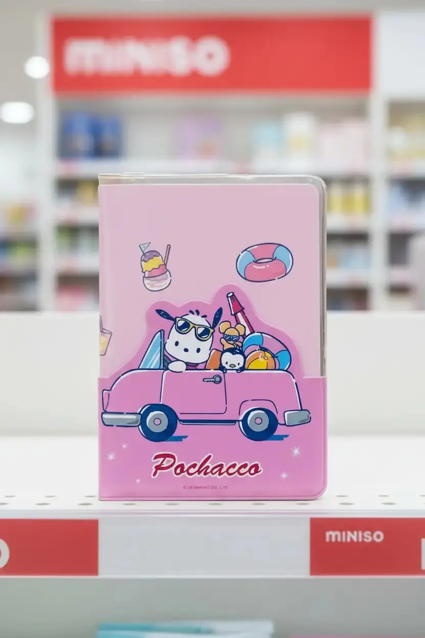 Sanrio Lisanslı Pochacco Pasaport Kılıfı - Dayanıklı PVC Seyahat Cüzdanı ve Pasaport Koruyucu