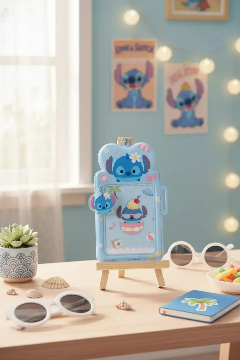 Disney Tsum Tsum Lisanslı Stitch Kartlık ve Anahtarlık