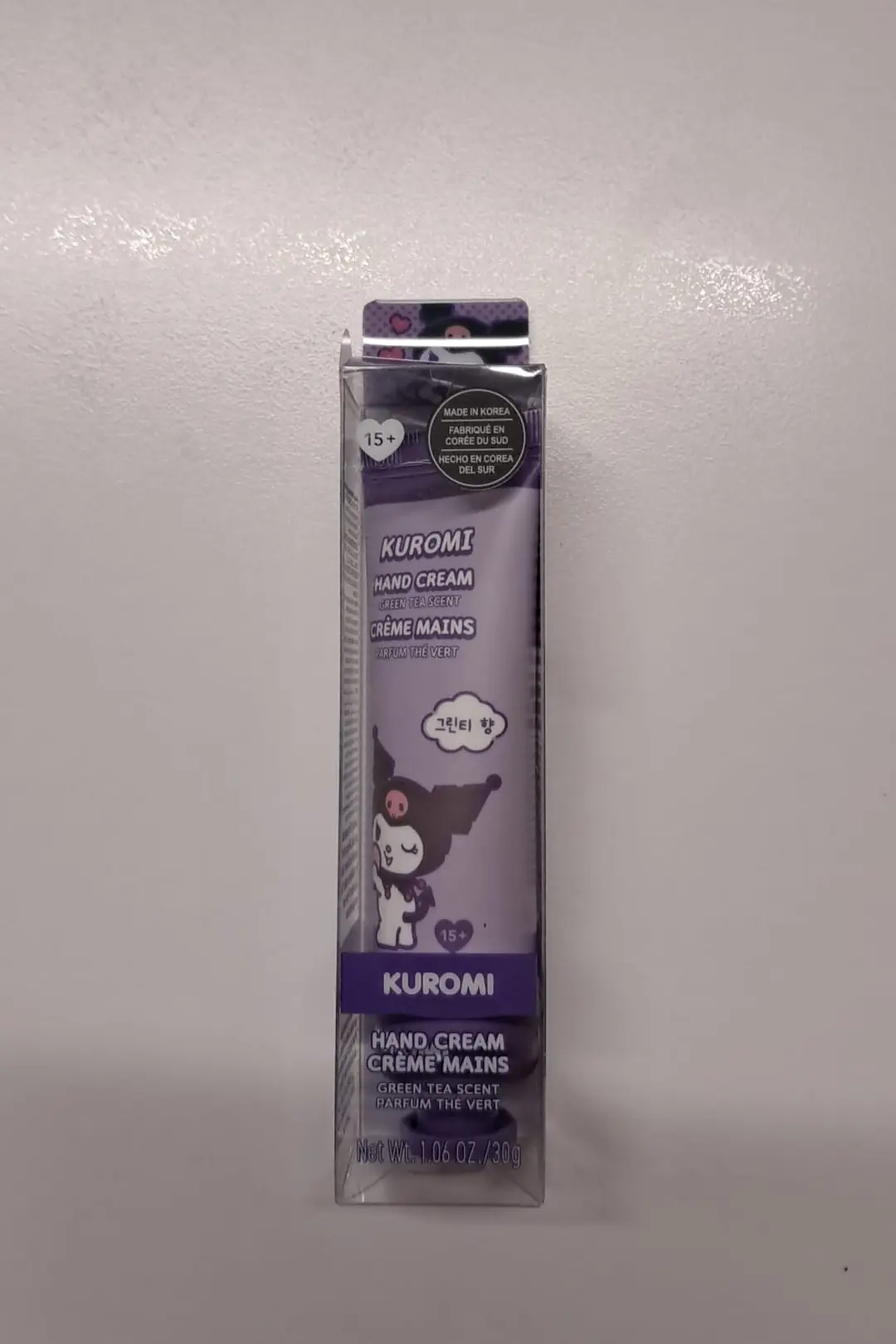 Sanrio Lisanslı Kuromi Yeşil Çay Kokulu El Kremi – Taşınabilir Günlük El Bakımı