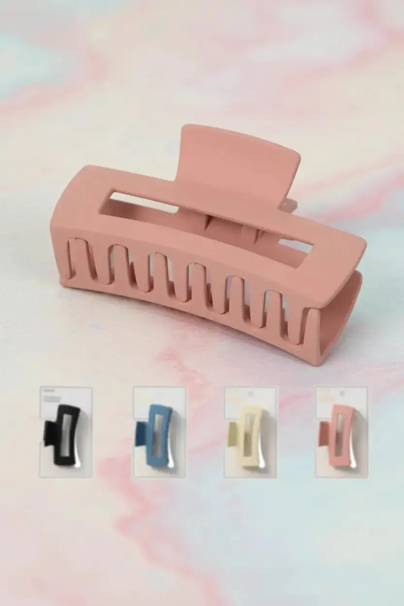 Miniso Lisanslı Dikdörtgen Kıskaçlı Toka 9 Cm – Modern Tasarım Sağlam Tutuşlu Saç Aksesuarı