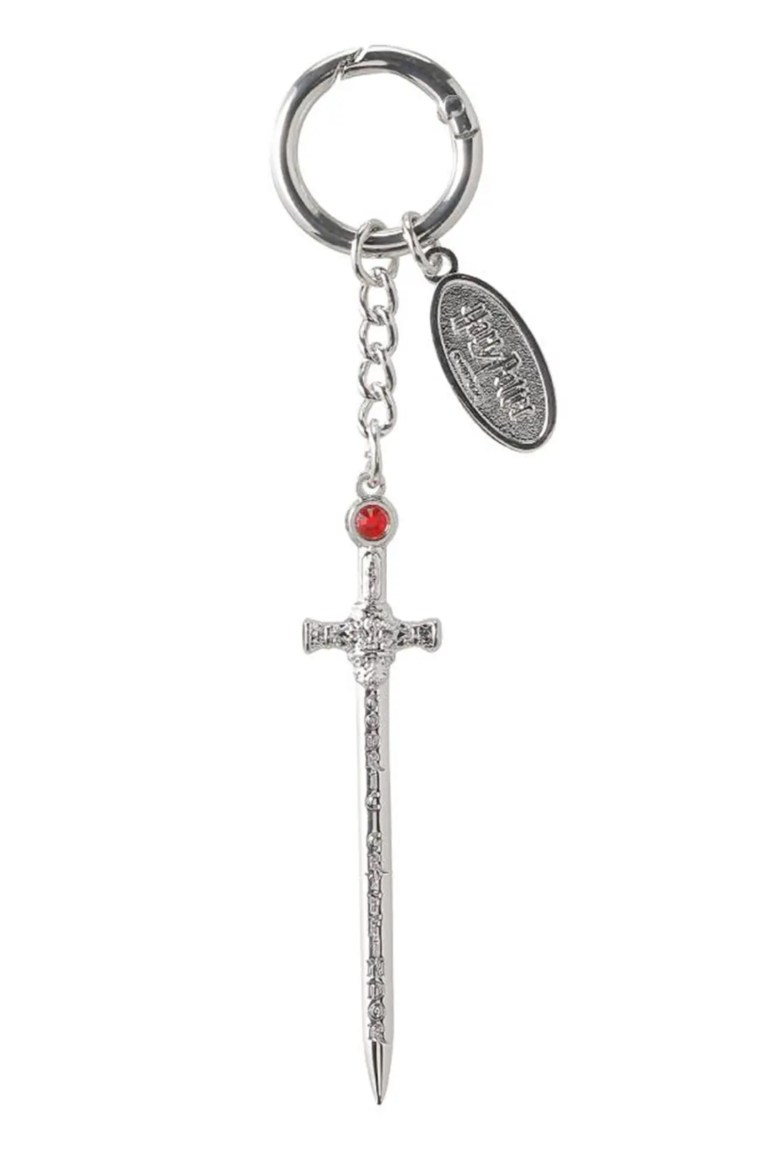 Harry Potter Lisanslı Gryffindor Kılıcı Hortkuluk Anahtarlık – Metal Çinko Alaşım Taşlı 13,4 Cm