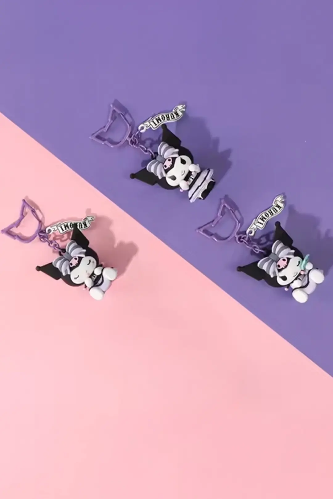 Sanrio Lisanslı Kuromi Şanslı Kehanet Serisi Araba Süsü 6 CM