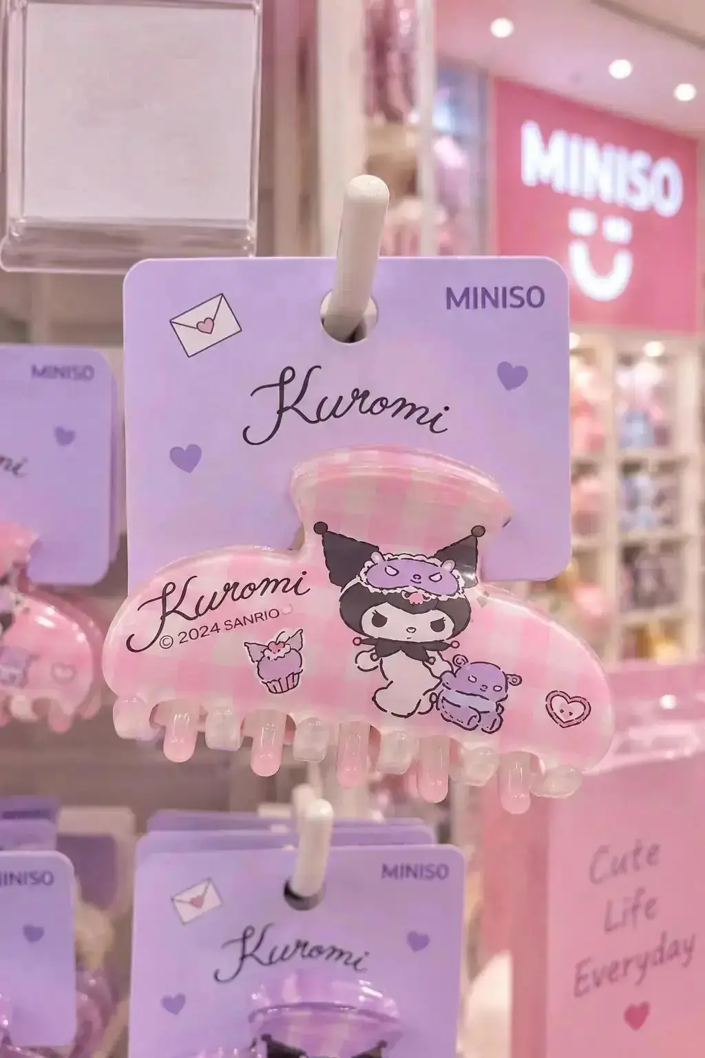 Sanrio Lisanslı Kıskaç Toka Kuromi Pembe 8 Cm