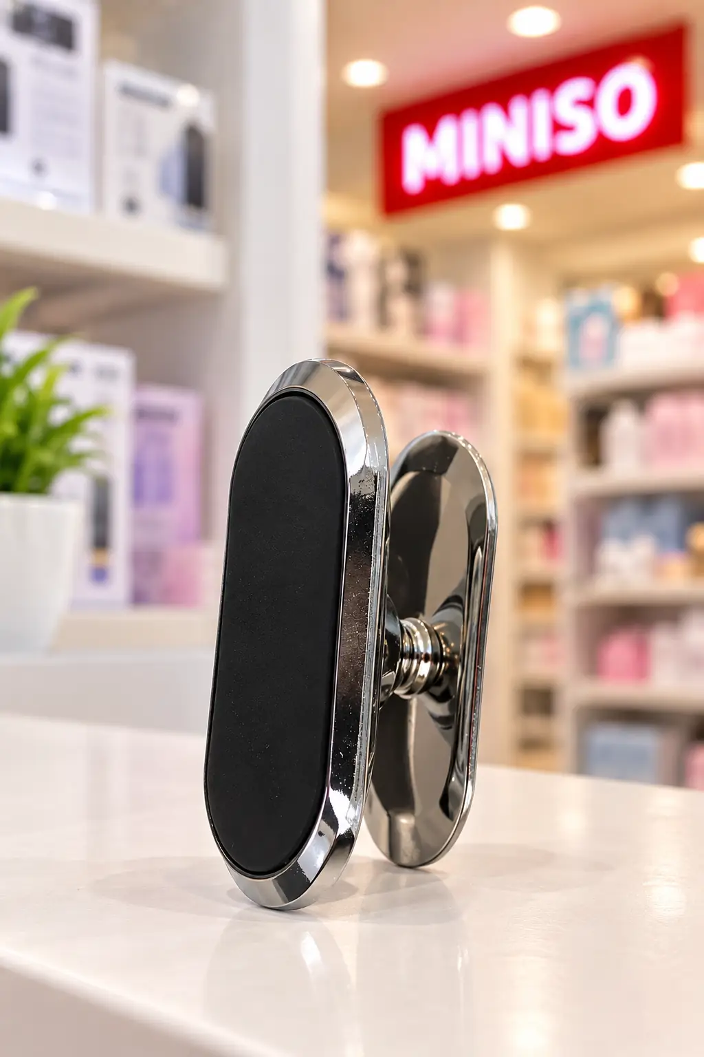 Miniso Lisanslı 360° Dönebilen Manyetik Araç Telefon Tutucu – Güçlü Mıknatıslı Çinko Alaşım Minimalist Seri 6 Cm