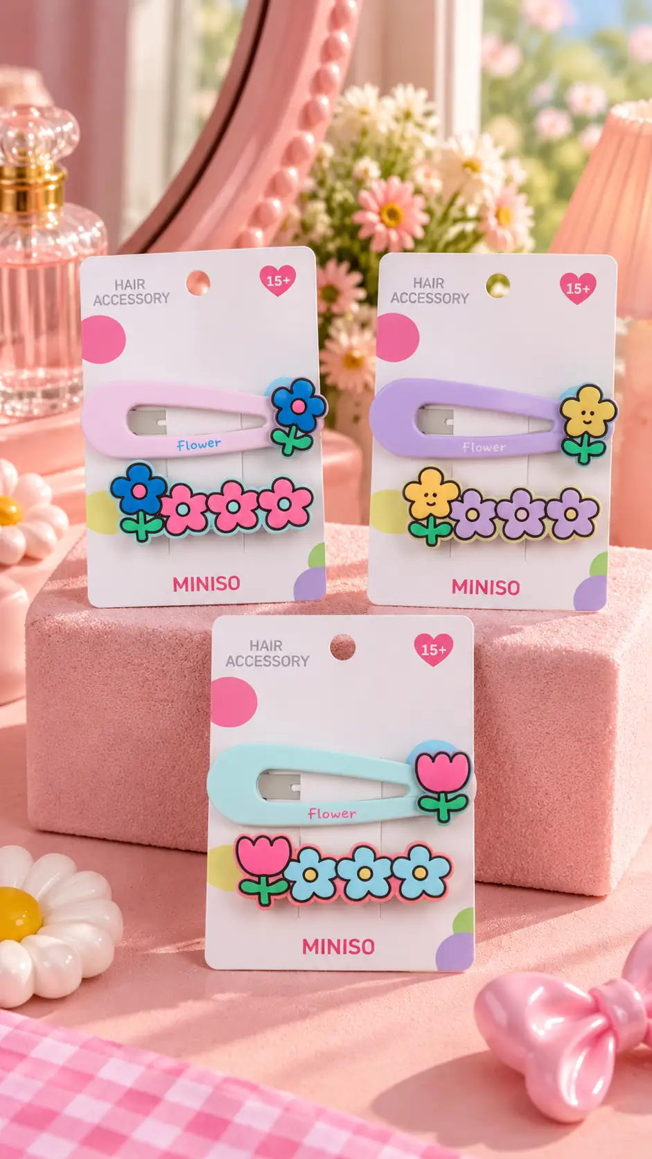 Miniso Lisanslı Eğlence Serisi Saç Tokası 2’li Set – Renkli 11 Cm