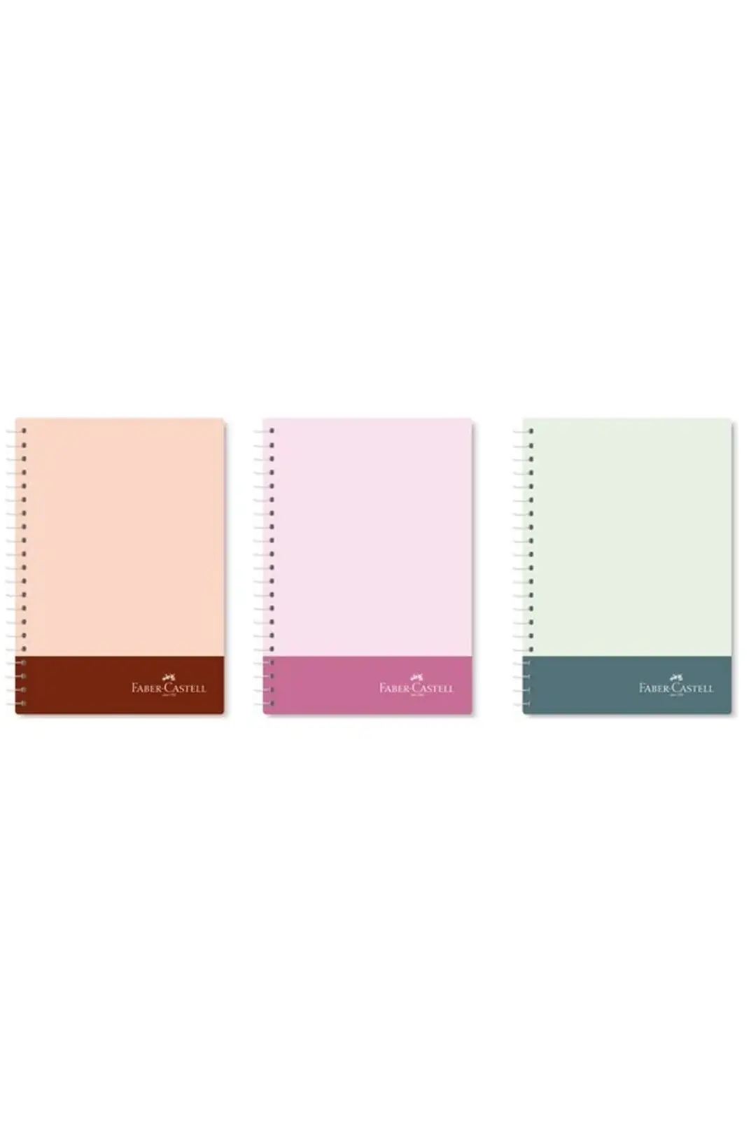 Faber-Castell PP Bicolor Kareli Defter 100 Yaprak – Spiral Ciltli