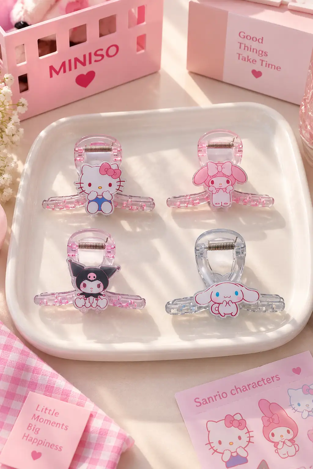 Sanrio Lisanslı Hello Kitty ve Arkadaşları Tatlı Serisi Mandal Toka – Figürlü Saç Aksesuarı