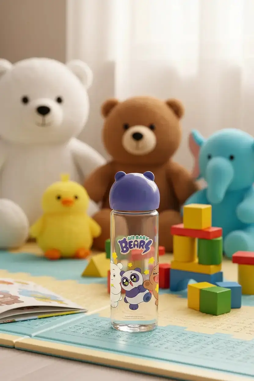 We Baby Bears Lisanslı Figür Kapaklı Plastik Şişe – BPA İçermez Dayanıklı 500 ml