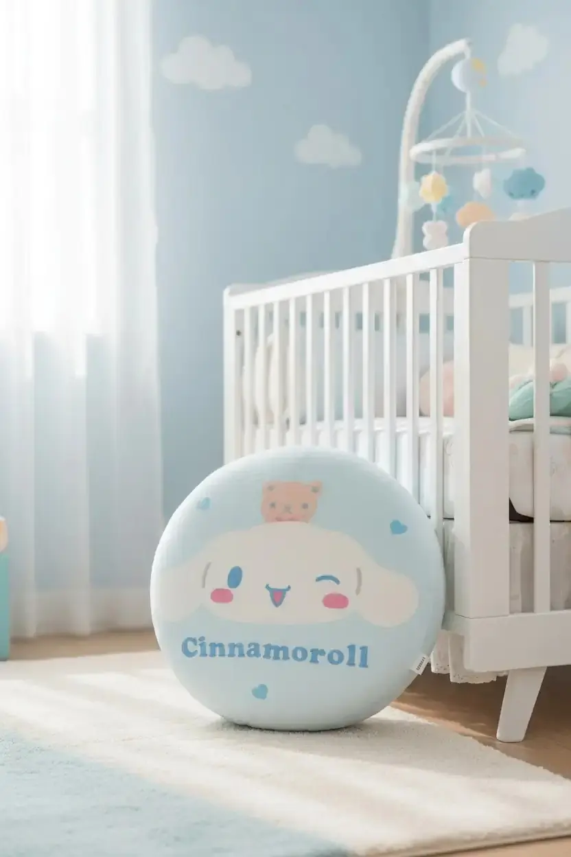 Sanrio Lisanslı Cinnamoroll Hafızalı Şekerleme Yastığı – Visco PU Dolgulu Boyun Destekli Yumuşak Uyku ve Dekoratif Yastık 40 Cm