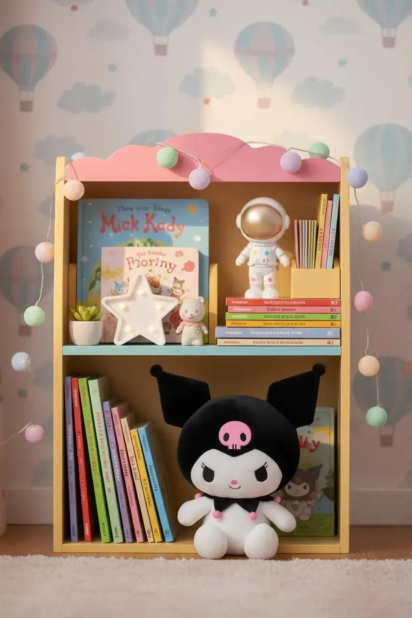 Sanrio Lisanslı Kuromi Peluş Oyuncak 25 Cm – Oturan Yumuşacık Sevimli Tasarım