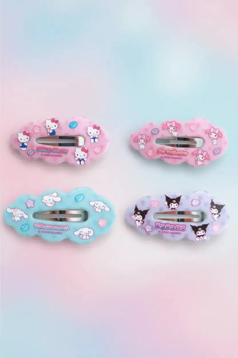 Sanrio Lisanslı Hello Kitty Ve Arkadaşları Sweet Factory Serisi Renkli Saç Tokası (Tek Adet)