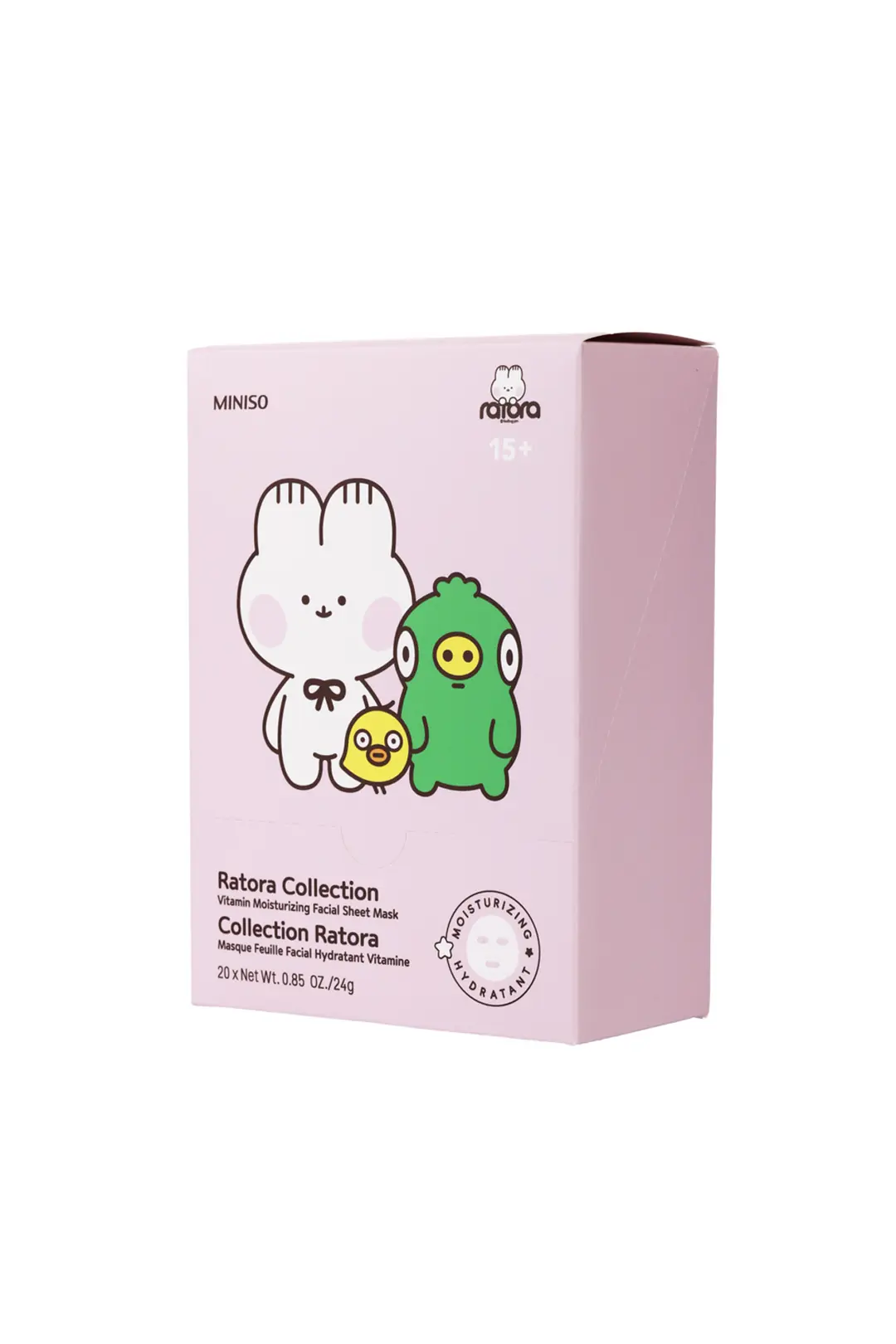 Miniso Lisanslı Ratora Serisi Vitaminli Nemlendirici Kağıt Yüz Maskesi – VC (C Vitamini)