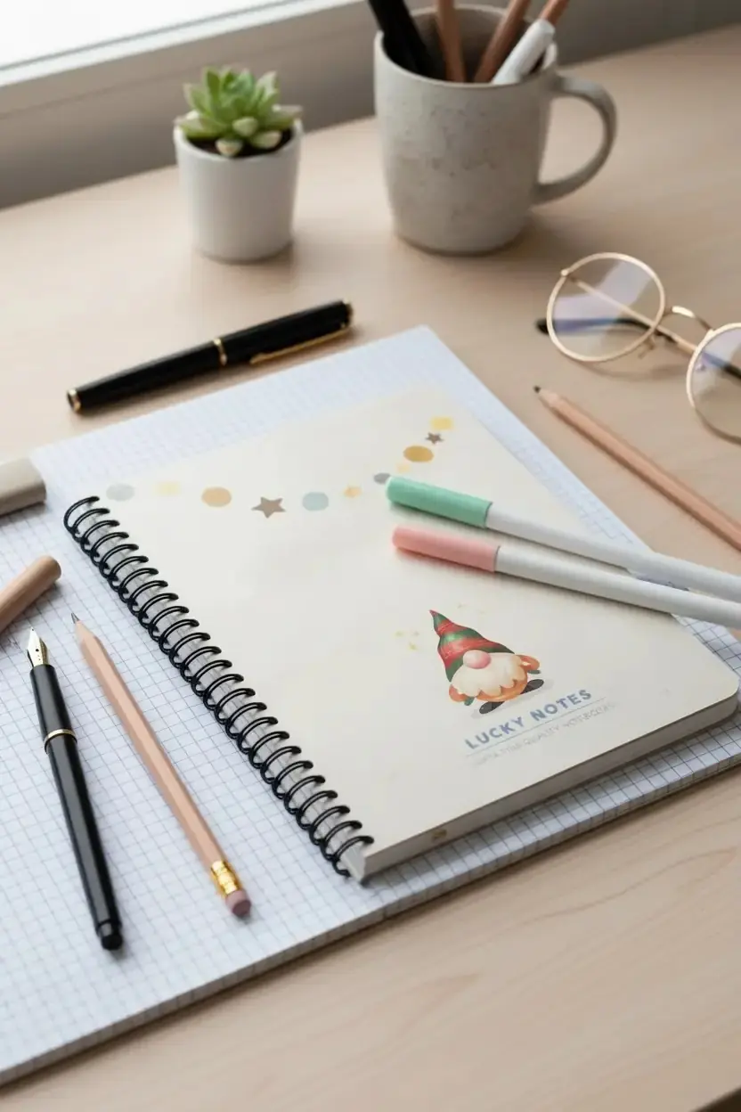 Lucky Notes Spiralli A4 Not Defteri – 80 Yaprak Kareli Geniş Yazım Alanlı Okul Defteri 30 CM