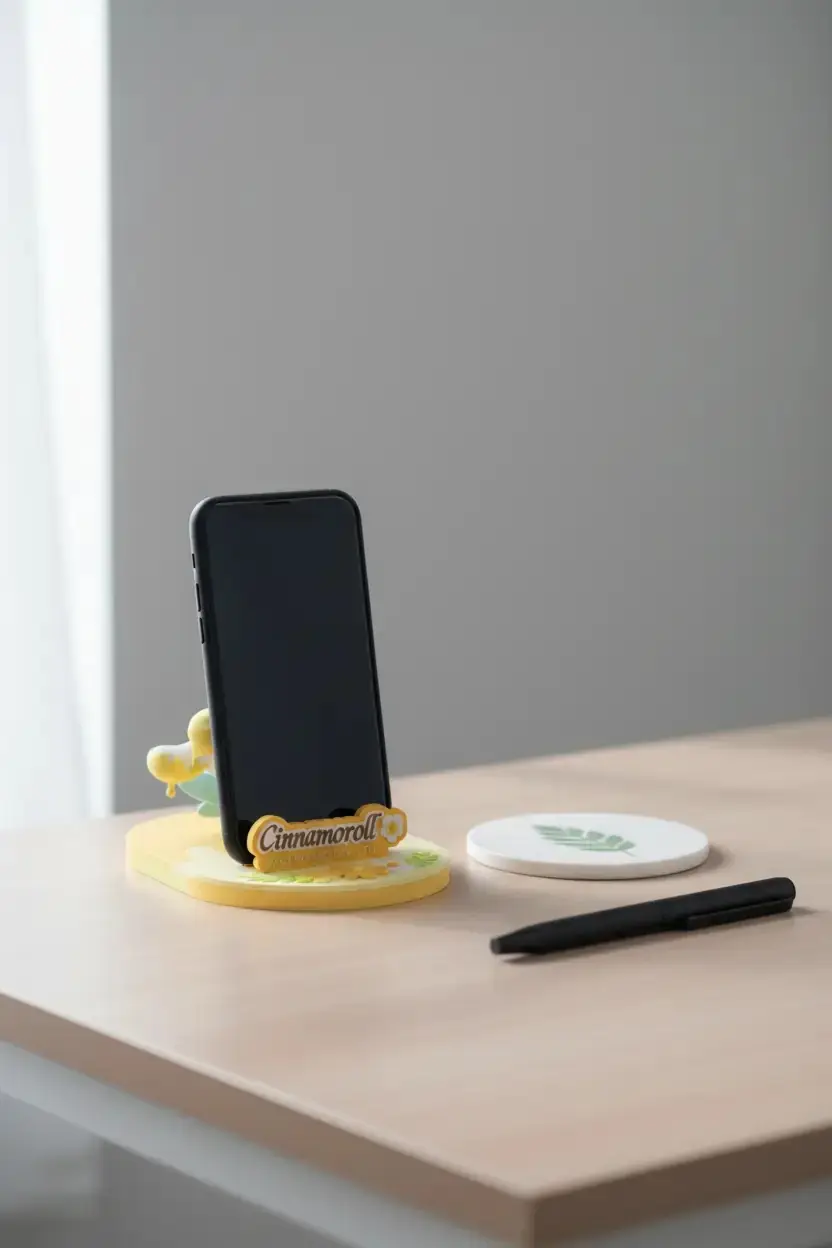Sanrio Lisanslı Cinnamoroll Bahar Serisi Masa Üstü Telefon Tutucu Figürlü Stand