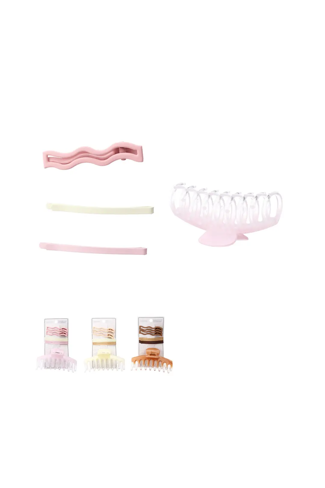Miniso Lisanslı Gradyan Renkli Saç Tokası Seti Modern Tasarım (7 Adet)