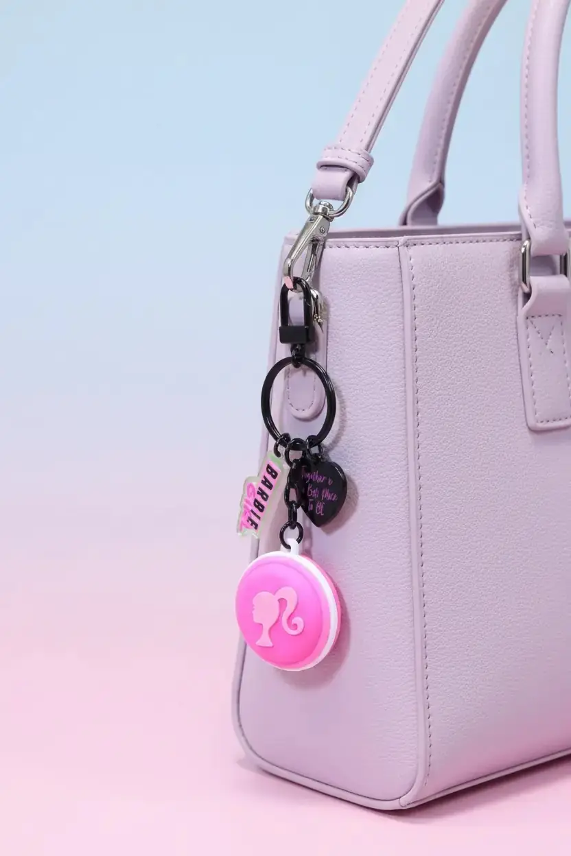 Barbie Lisanslı Makaron Figürlü Anahtarlık – Şık ve Tatlı Çanta Aksesuarı 10 Cm