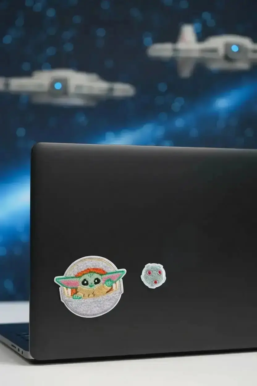Star Wars Lisanslı Grogu Peluş İşlemeli Çıkartma – 2 Farklı Tasarım