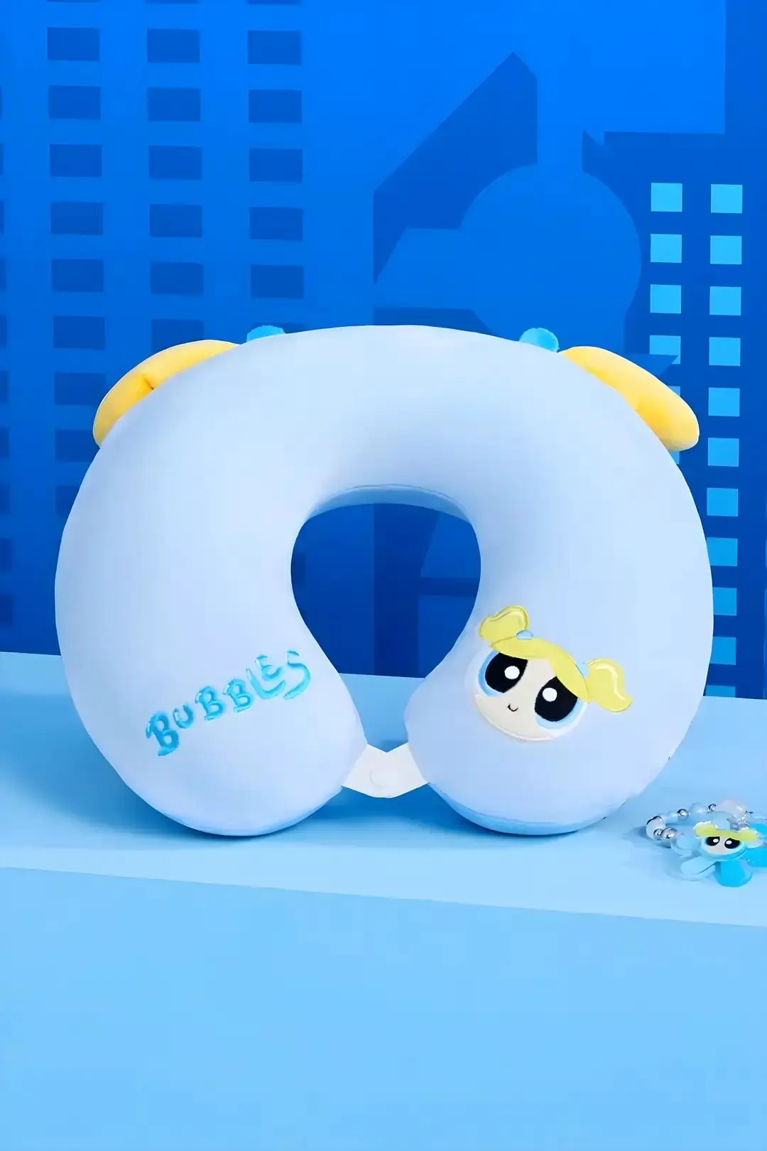 Powerpuff Girls Lisanslı Hafızalı Boyun Yastığı Bubbles – Ergonomik Tasarımlı Konforlu Seyahat Yastığı