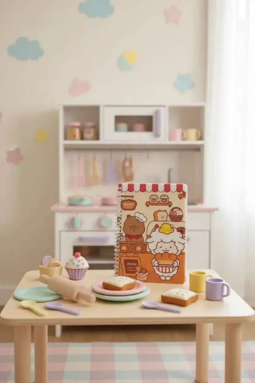 Miniso Lisanslı Pişirme Serisi A5 Telli Not Defteri Kapibara 20.4 Cm