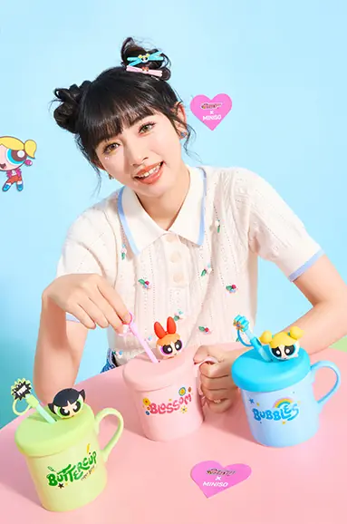 Powerpuff Girls Lisanslı Buttercup Süslemeli ve Pipetli Seramik Kupa 450 ML