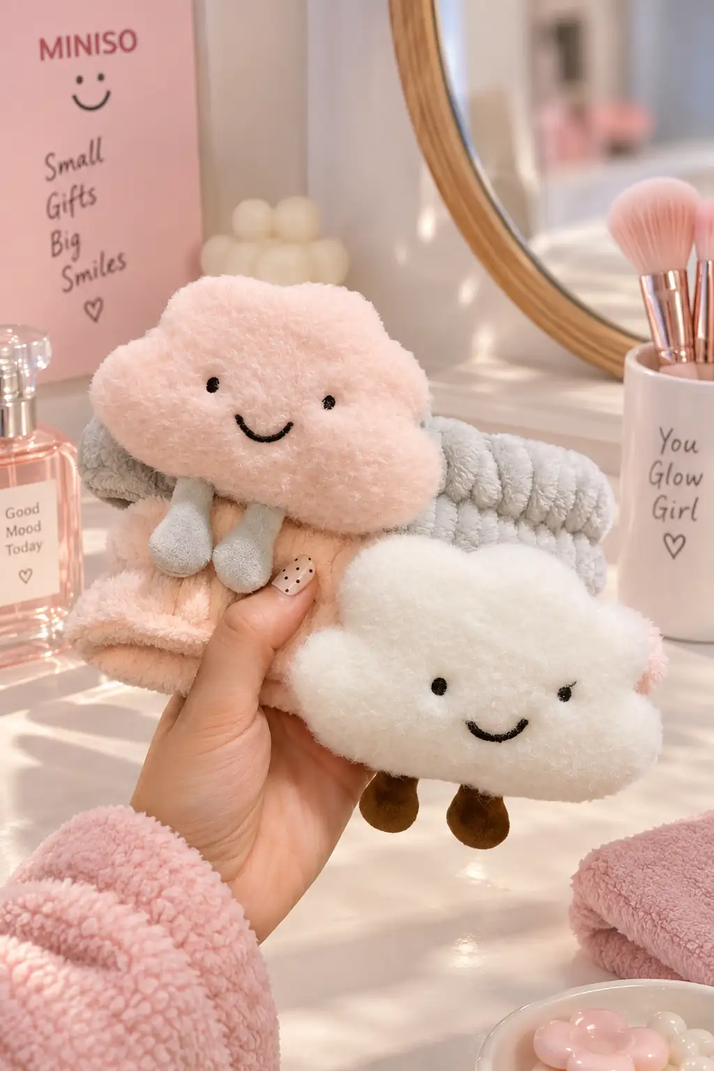 Miniso Lisanslı Sevimli Bulut Figürlü Yumuşak Saç Bandı – Konforlu ve Esnek Tasarım 16 Cm