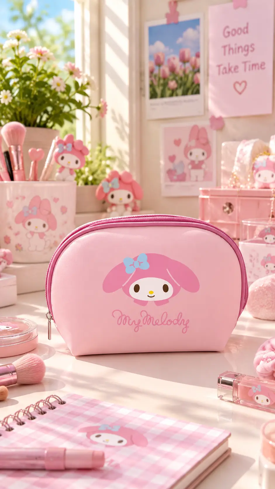 My Melody Lisanslı Kozmetik Çantası – Kompakt ve Sevimli Tasarım