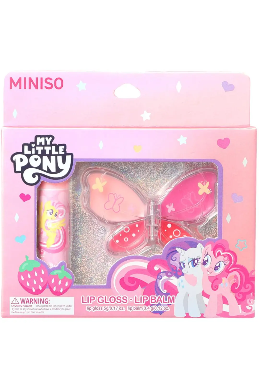 My Little Pony Lisanslı Kelebek Dudak Bakım Seti – Parlatıcı ve Balm 2'li Bakım