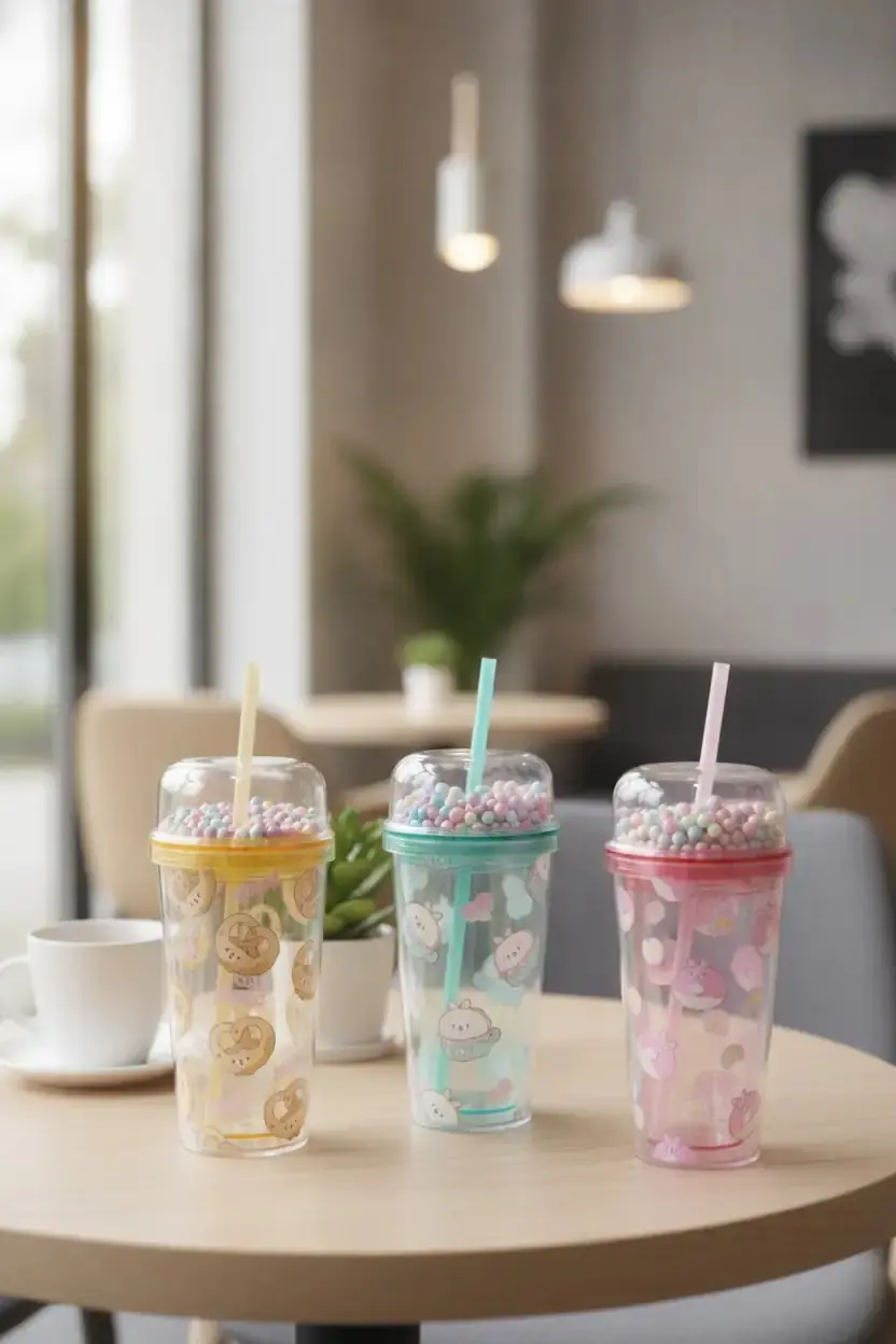 Mini Family Lisanslı Tavşanlı Plastik Şişe – Pipetli ve Sızdırmaz Kapaklı 480 ml