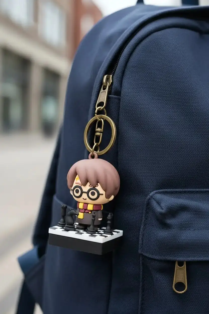 Harry Potter Lisanslı Dama Tahtası Damgalı Anahtarlık – Koleksiyonluk Karakter Figürlü Anahtarlık