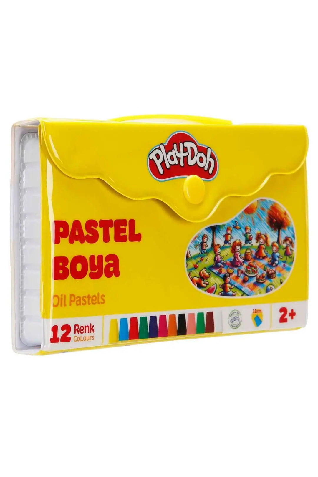 Play-Doh Pastel Boya Çantalı 12 Renk – Taşıma Çantalı Yağlı Pastel Seti