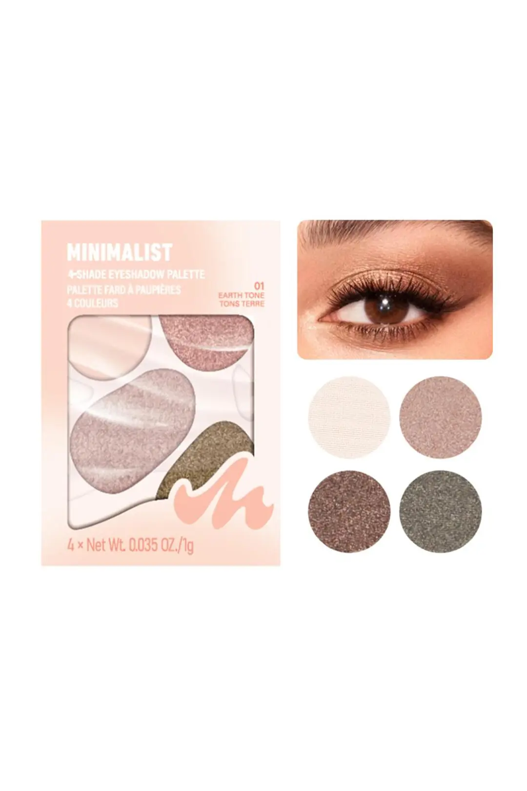 Minimalist 4 Renkli Far Paleti (01 Toprak Tonları)