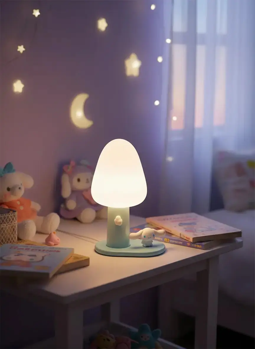 Sanrio Lisanslı Cinnamoroll LED Gece Lambası – Yumuşak Işıklı Dekoratif 10,5 Cm