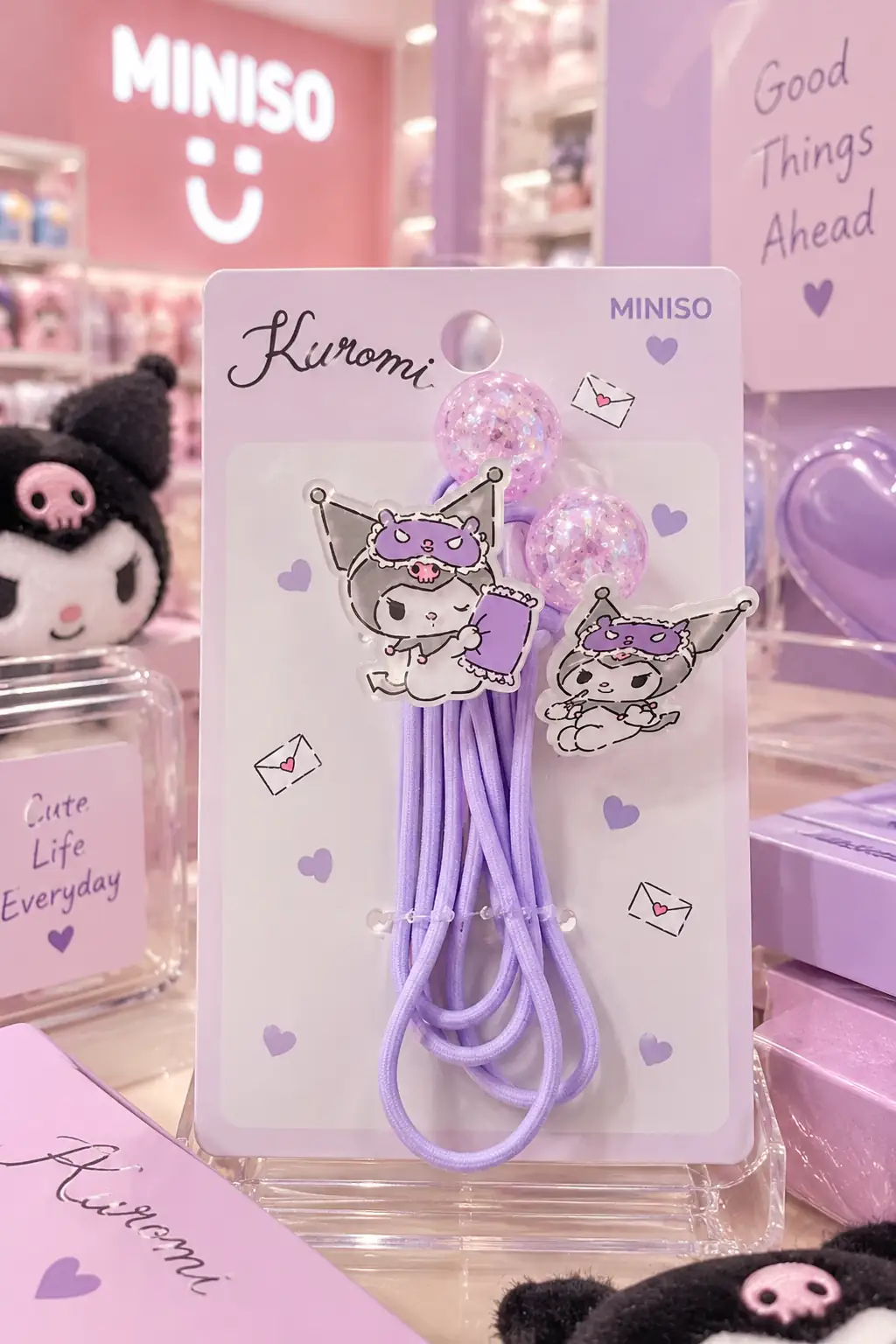 Sanrio Lisanslı Kuromi Saç Tokası Seti – 4 Adet Pembe Detaylı
