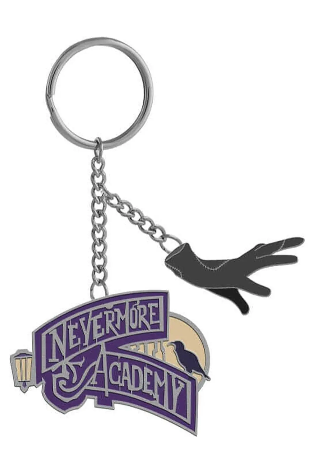 Wednesday Lisanslı Nevermore Academy Anahtarlık – Metal Tasarım