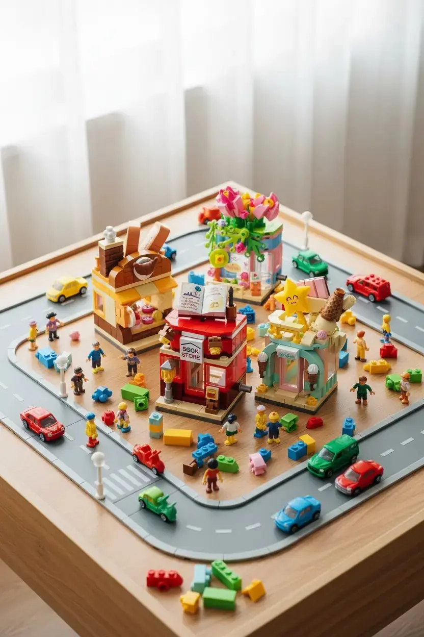 Miniso Lisanslı Mini Şehir Oyun Bloğu Asorti – Kompakt 8,6 Cm