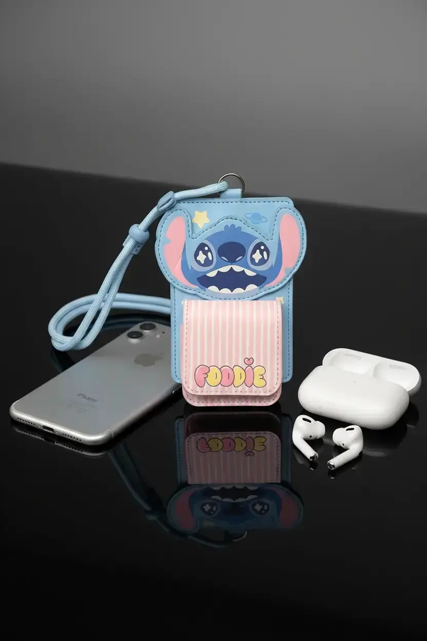 Disney Lisanslı Stitch Kulaklık Kılıfı – Parti Serisi Dayanıklı Tasarım