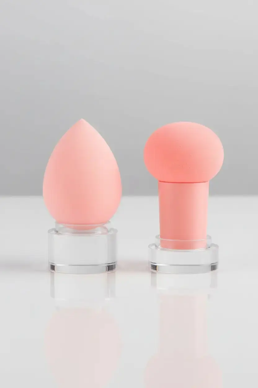 Miniso Lisanslı Şeftali Pembesi Makyaj Süngeri Seti – Pudra ve Fondöten Uyumlu