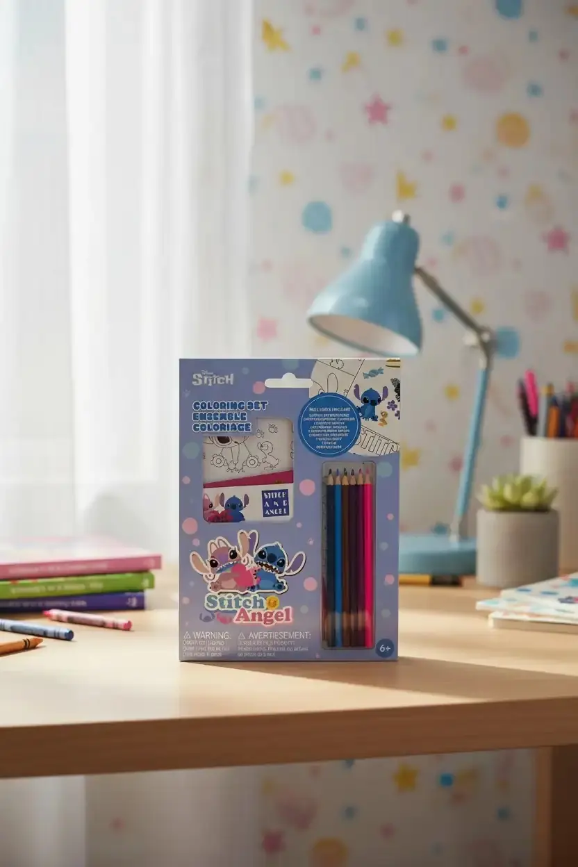 Disney Lisanslı Lilo & Stitch Boyama Seti - Çıkartmalı ve Renkli Kalemli Çocuk Aktivite Seti