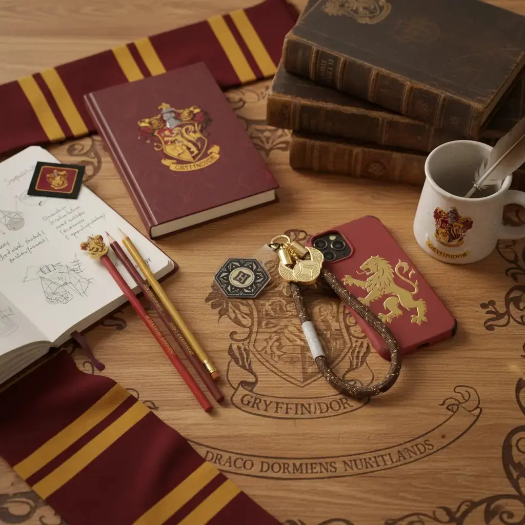Harry Potter Lisanslı Golden Snitch Metal Rozetli Telefon İpi