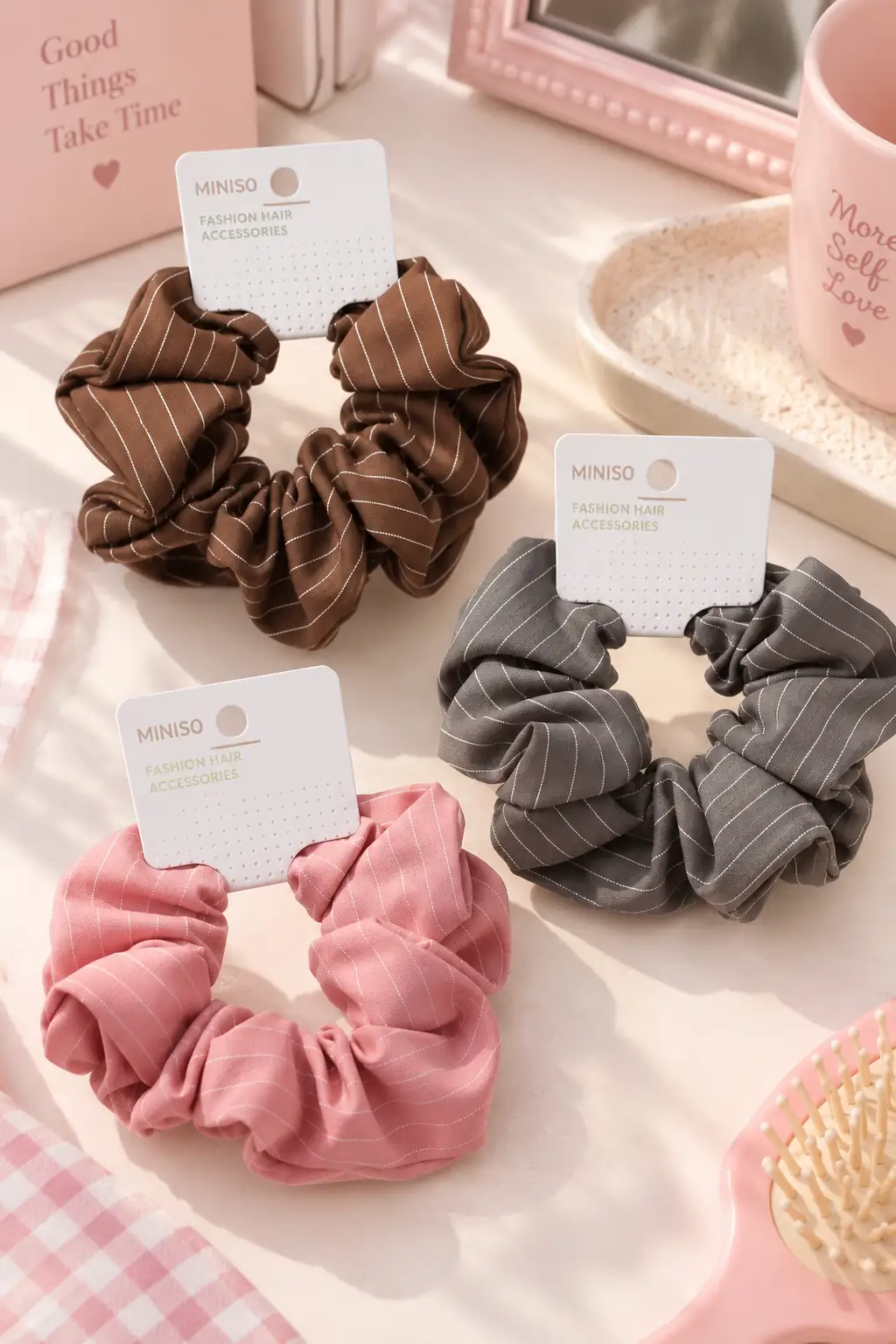 Miniso Lisanslı Fashion Serisi Çizgili Saç Lastiği 14 Cm