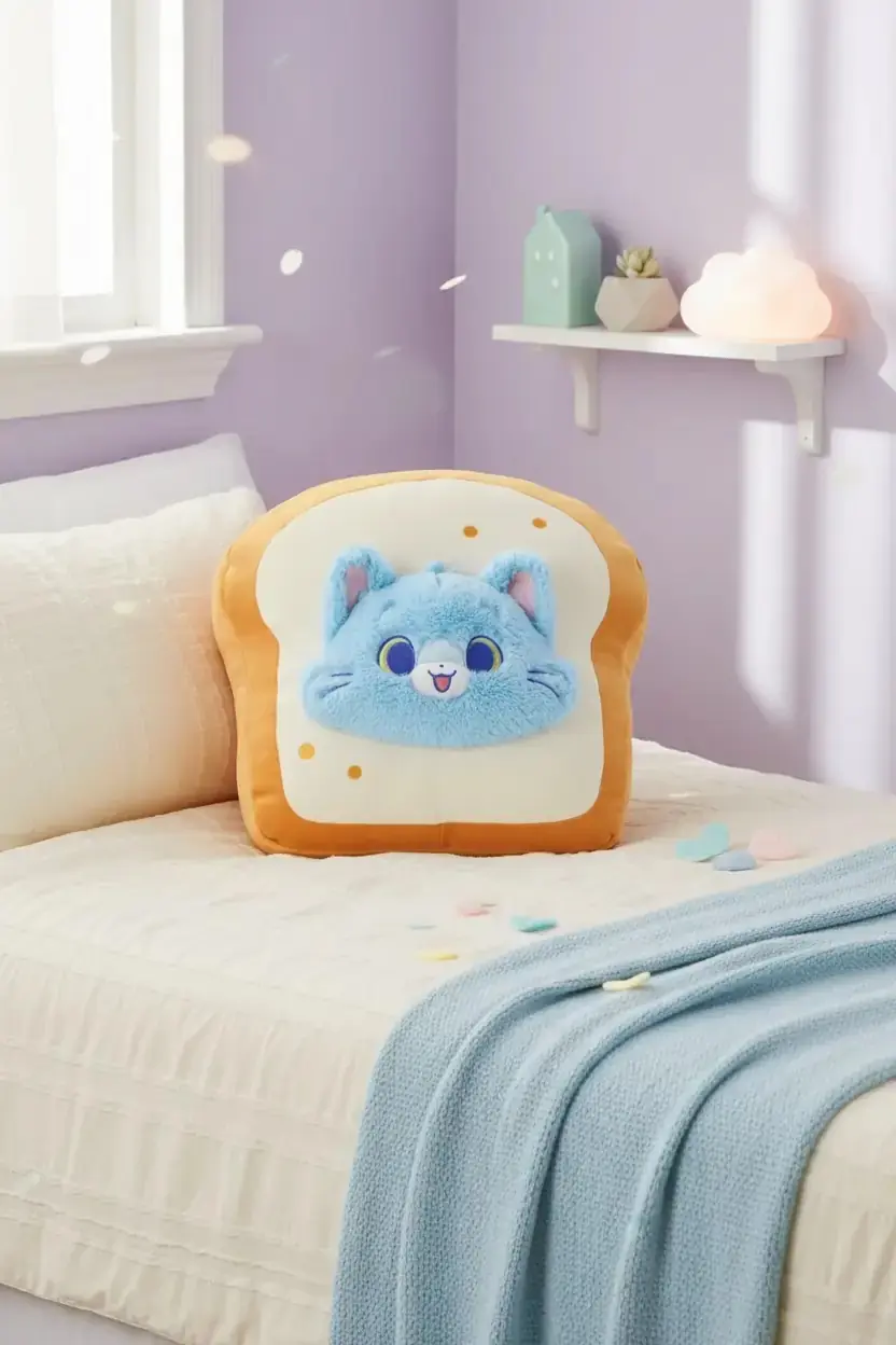 Miniso Lisanslı Tom ve Jerry Gokko Figürlü Yumuşak Dekoratif Peluş Yastık 37x34 Cm