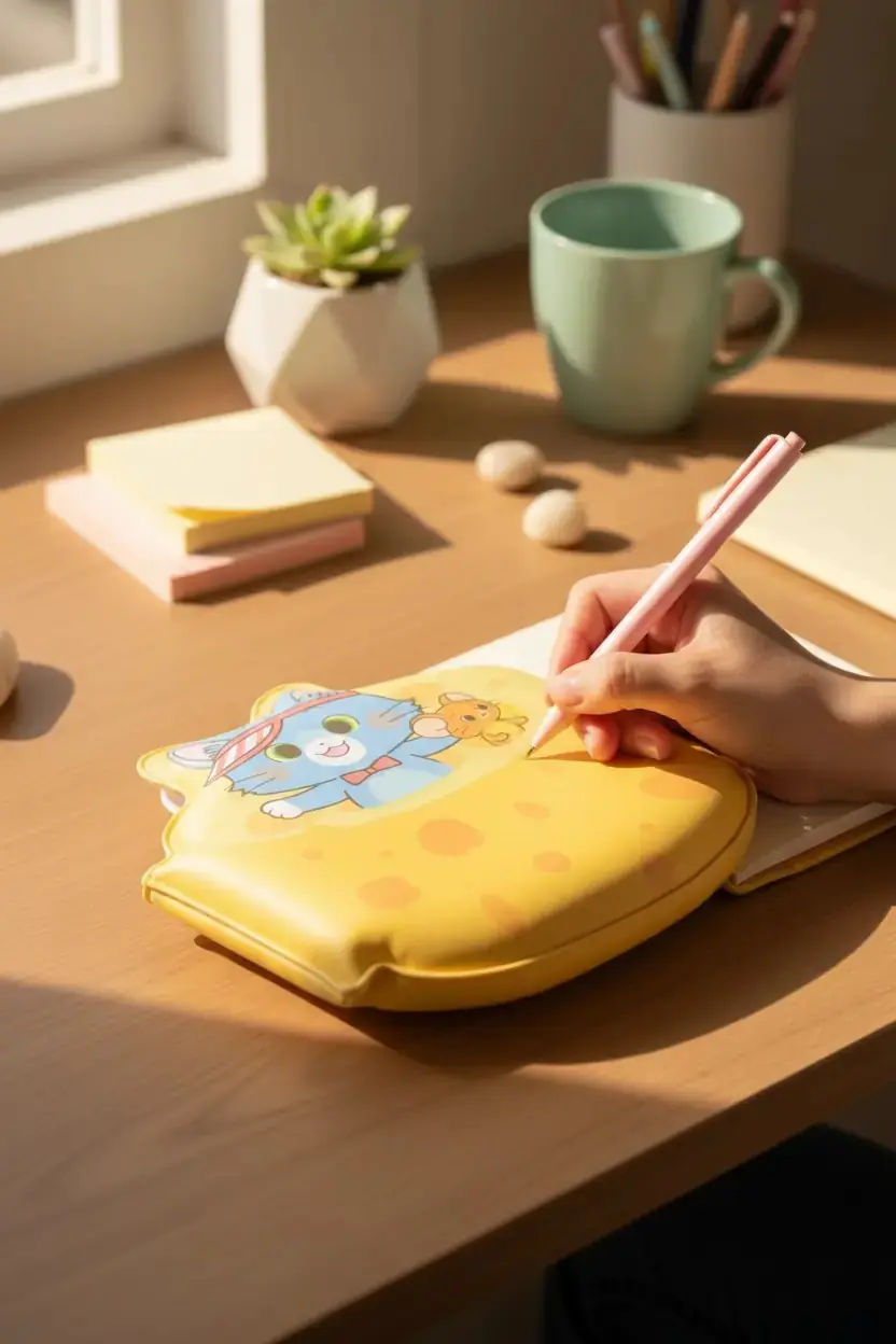 Miniso Lisanslı Tom ve Jerry Gokko Serisi Peynir Temalı Puffy Not Defteri