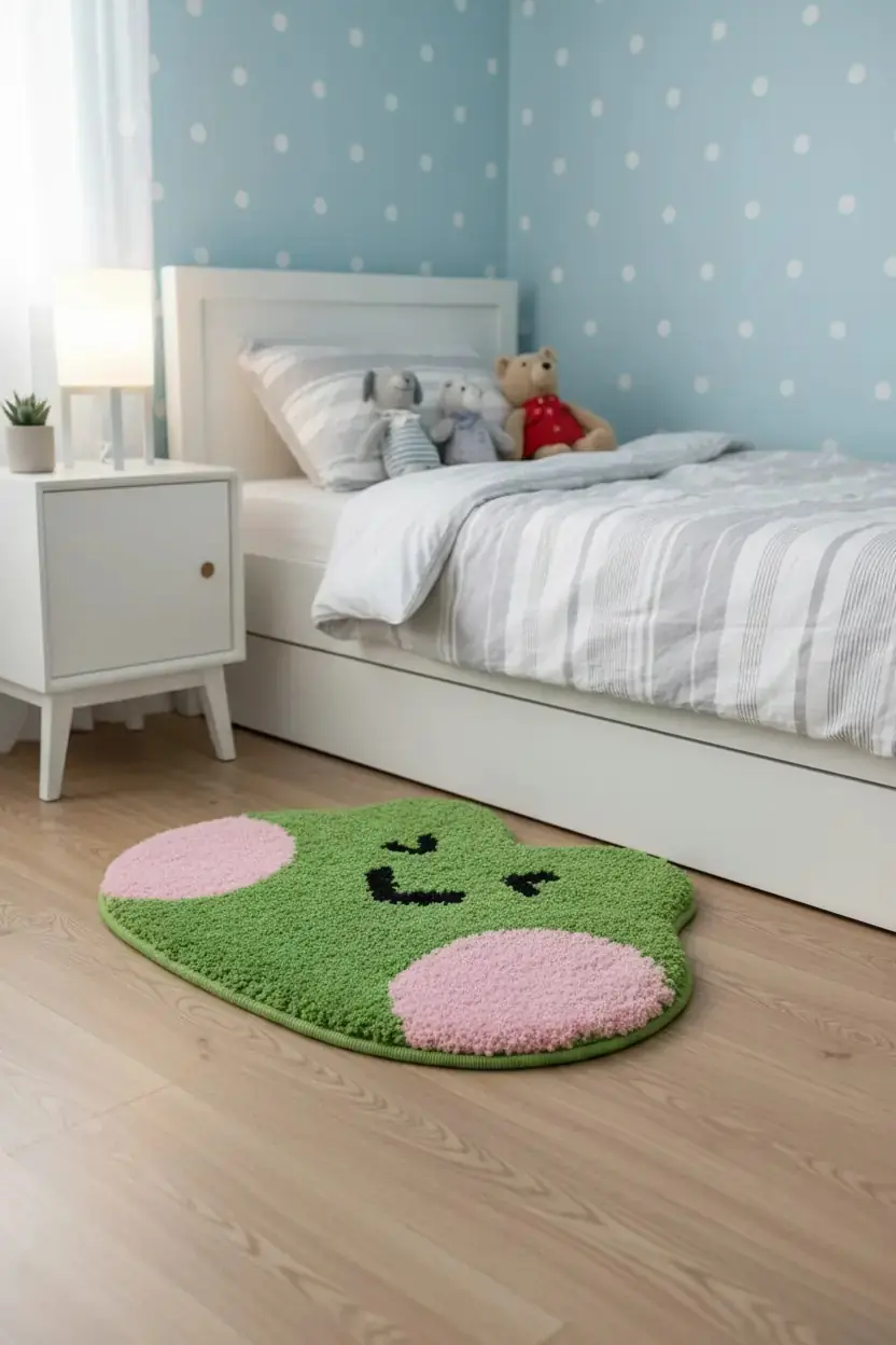 Miniso Lisanslı Minini Koleksiyonu Yumuşak Dokulu Shaggy Paspas – Çocuk Odası & Dekoratif