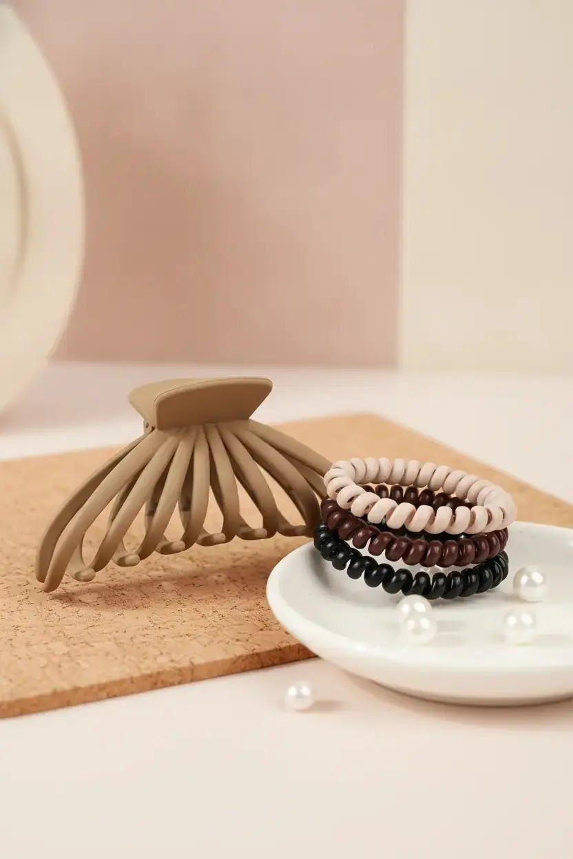 Miniso Lisanslı Spiral Lastikli Saç Tokası Seti (5 Adet)